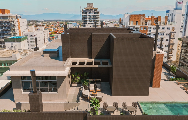 Rooftop com 555,68m&sup2; de &aacute;rea total