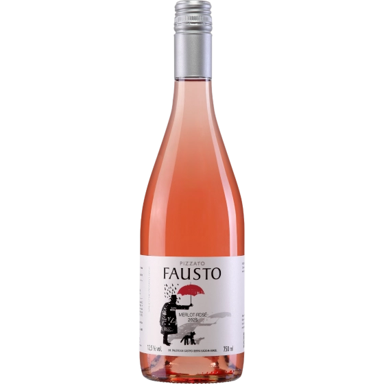 Vinho Fausto de Pizzato Merlot Rosé